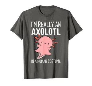 I'm Really An Axolotl In A Human Costume Halloween Chibi T-Shirt - Bild 1 von 1