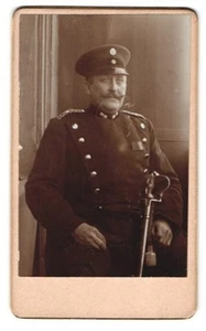 Photograph fire brigade, fireman in uniform, fire master in uniform with saber - Picture 1 of 2