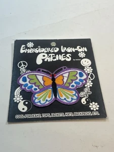 Vintage 1996 Kalan Butterfly Bügelbild Patch Psychedelic Retro Y2K Neu in Verpackung - Bild 1 von 2