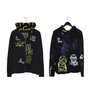 Y2K Volcom Michael Sieben Art Print Full Zip Hoodie Size Xl Black - Picture 1 of 12