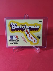 1977 Fleer Grand Slam Hi-Gloss Team Sticker California Angels Yellow #NNO - Picture 1 of 3