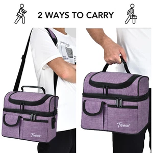 Bolsa de almuerzo para adultos caja de almuerzo para trabajo escuela hombres mujeres niños regalo de Navidad a prueba de fugas - Imagen 1 de 7