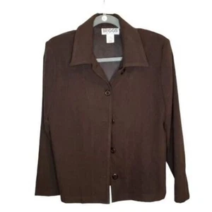 Briggs Womens Sz S Brown  Solid Long Sleeve Coat Jacket - Picture 1 of 7