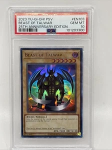 Bestia di Talwar PSA 10 GEM MINT 2023 25° anniversario Servo del Faraone #EN103 Yugioh - Foto 1 di 1
