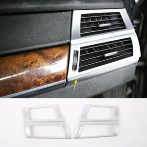 2*ABS Side Air Condition Vent Outlet Cover Trim Frame For BMW X5 2008-13 Silver - Imagen 1 de 12