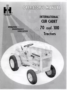 Manuale Operatore Proprietario International Cub Cadet 70 e 100 - Foto 1 di 1