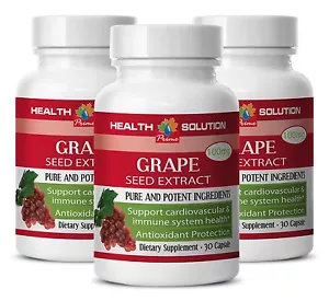 Píldoras para bajar de peso - Extracto de semilla de uva - Supresor del apetito 3 botellas 90 cápsulas - Imagen 1 de 12