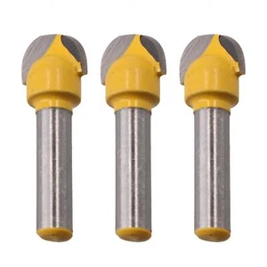 Broca de enrutador de caja de cala TCT 3pk 12,7 mm D 6,3 mm radio cortador corte vástago de 1/4" - Imagen 1 de 1