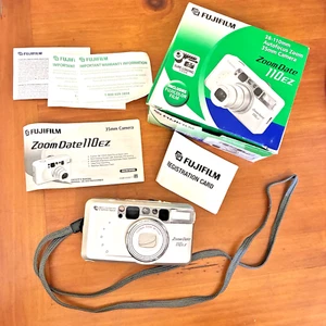 Fujifilm Point Shoot Zoom Date 110EZ 35mm Film Camera P&S Original Box Tested - Picture 1 of 16