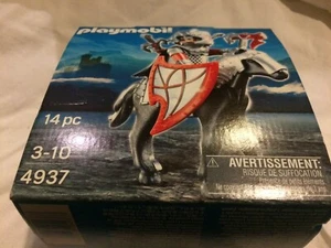 Playmobil 4937 Blue Egg with Fire Knight on Horse New in Pkg. - Picture 1 of 7