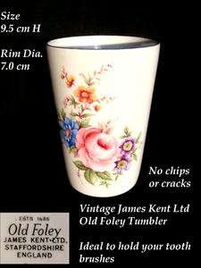 James Kent Old Foley Fine Bone China Toothbrush holder tumbler - Picture 1 of 7