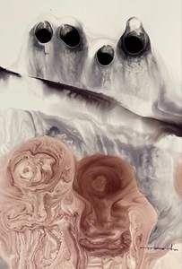 Tonito Original painting.AN Encounter.Nomads.Organic art.Otherworldly figure - Picture 1 of 3