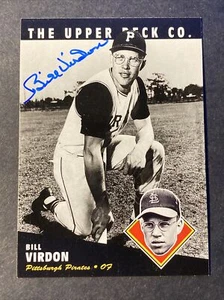 Bill Virdon Pittsburgh Pirates Autographed Baseball Card Upper Deck - Picture 1 of 2
