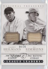 2014 National Treasures League Leaders Combos /25 Al Simmons Harry Heilmann HOF