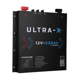 KickAss Smart 12V 230Ah Ultra-X Lithium Slimline Deep Cycle Battery LiFePO4 - Picture 1 of 16