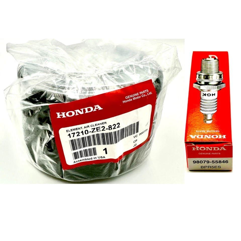 Elemento de filtro de filtro de aire genuino Honda AFZE28 con bujía BPR5ES GX240 GX270 Foto 1 de 4