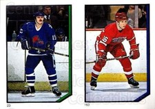 1986-87 O-Pee-Chee Stickers #023-163 JF Sauve, Kelly Kisio