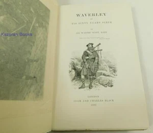 Antique Victorian Book Walter Scott Vol 1 Waverley 1897 Birkbeck College London - Picture 1 of 14