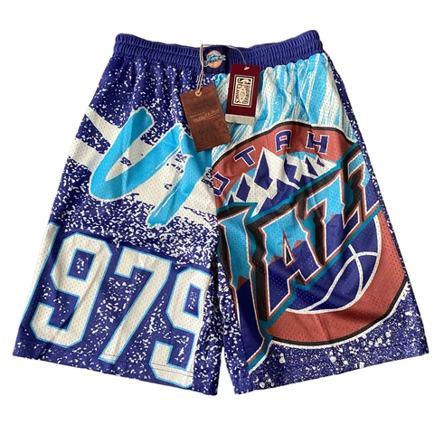 Utah Jazz Mitchell & Ness Swingman Shorts Jumbotron Youth Size XL 18/20 Purple Cover