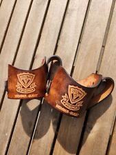 Vintage  Western Style Leather Coffee Cup Holder Virginia Country Club, CA
