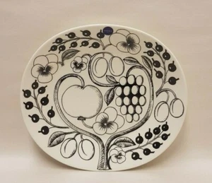 Birger Kaipiainen Paratiisi Black White  Oval Plate  Finland Arabia  Nuutajärvi - Picture 1 of 3