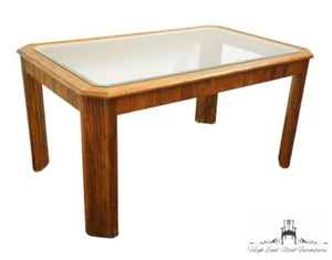 CENTURY FURNITURE Asian Chinoiserie Style 60" Glass Top Dining Table - Picture 1 of 5