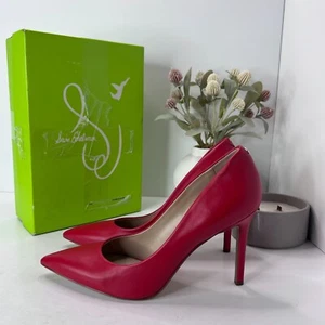 Sam Edelman hazelfarbener spitz zulaufender Lederpump rot E5638LJ254 Damen 9,5 W Beschreibung lesen - Bild 1 von 11