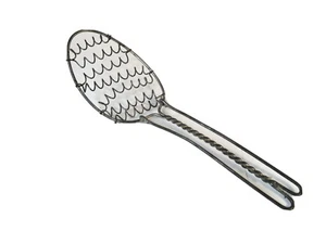 "Cuchara batidora batidora de alambre bobina de resorte vintage 10,75""" - Imagen 1 de 5