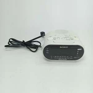 White Sony Dream Machine ICF-C318 FM/AM Dual Alarm Clock - TESTED - Picture 1 of 7
