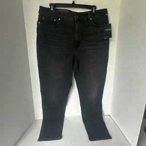 Lauren Ralph Lauren High Rise Ankle Skinny Jeans Women's Sz 14 Black Wash NWT - Picture 1 of 13