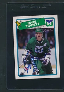 1988/89 O-Pee-Chee #85 Dave Tippett Whalers Signed Auto *C1303 - Picture 1 of 1