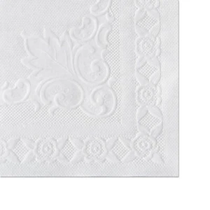 601SE1014 14" Length x 10" Width White Classic Embossed Straight Edge Placema... - Picture 1 of 4