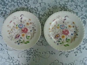 C-993 2 hornos Vernon Chintz Flora platos de cena pintados a mano 10 1/2" - Imagen 1 de 5