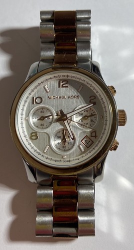 OROLOGIO DA POLSO MICHAEL KORS DONNA. MK5315 COLORE INOX E CIOCCOLATO. FUNZIONA