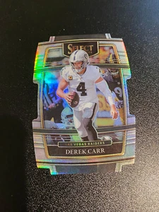 Derek Carr 2021 Select Concourse Prizm Die Cut Silver - Picture 1 of 2