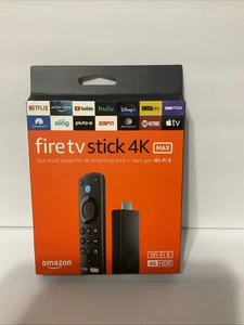 AMAZON FIRE TV Stick 4K MAX, Wi-Fi 6, Alexa Voice Remote - New - Sealed! - Picture 1 of 2