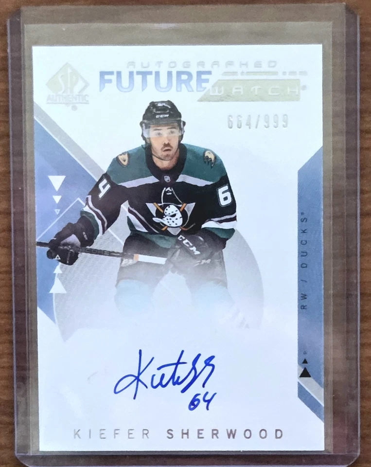 2018-19 SP Authentic Future Watch Autographs Kiefer Sherwood Rookie Auto /999 - Image 1 of 1