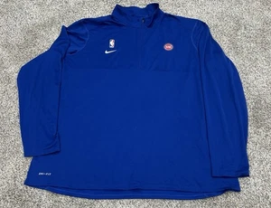 ✅ Pullover Nike Dri-Fit 1/4 Cremallera NBA Performance Detroit Pistons Azul Hombres 3XL 💯 - Imagen 1 de 8