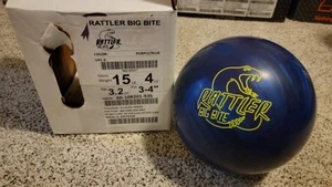 Radical Rattler Big Bite Bowling Ball 1st Quality | 15 Pounds | 3-4" Pin 3.2ozTW - Picture 1 of 12