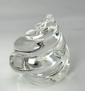 VINTAGE LARGE STEUBEN GLASS TWISTED SEASHELL BY PAUL SCHULZE 8552 SCULPTURE C - Picture 1 of 8