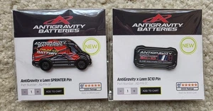 2025 LEEN CUSTOMS x ANTIGRAVITY BATTERIES Sprinter Battery SEMA Show Pin Lot - Picture 1 of 2