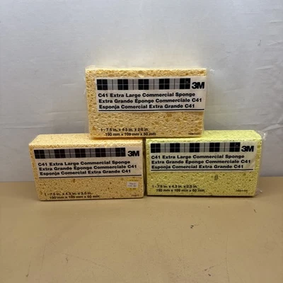 Коммерческая многоцелевая высокопрочная целлюлозная губка 3–3M C41 XL 7,5 x 4,3 x 2,3 - Изображение 1 из 2