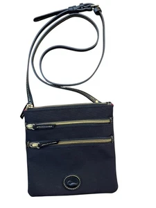 Dooney and Bourke North South Umhängetasche dreifacher Reißverschluss schwarz gebraucht, in einwandfreiem Zustand - Bild 1 von 8