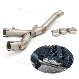 For Yamaha MT-10 FZ10 2022-2025 Connect Stock Muffler Exhaust Tips Mid Link Pipe - Picture 1 of 9