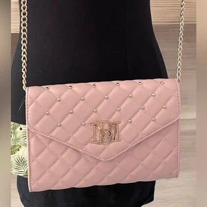 Neu mit Etikett Badgley Mischka Umhängetasche Rouge Rosa Rautensteppung - Bild 1 von 11