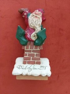 David Frykman Christmas Santa Figur 1995 im Kamin signiert #2000 - Bild 1 von 5