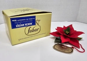 Vtg Fabar Capodimonte Italian Porcelain Poinsettia Flower By Lilian Vernon - Picture 1 of 9