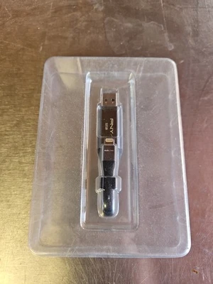 PNY Duo Link 32GB USB 3.0 OTG Flash Drive Made for iPhone iPad Sync, Store - Image 1 of 2