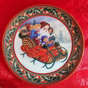 Vintage Prinzessinnenhaus Deko Sammler Teller #708 ~ Die Schlittenfahrt 1998 - Bild 1 von 3