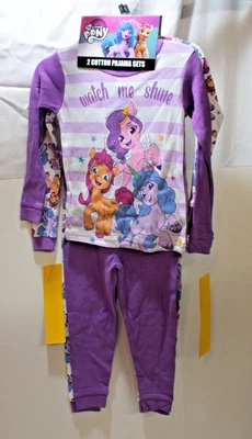 Conjunto de pijama de 4 piezas My Little Pony para niñas 3T 100 % algodón Watch me shine LS/Pantalones Foto 1 de 4